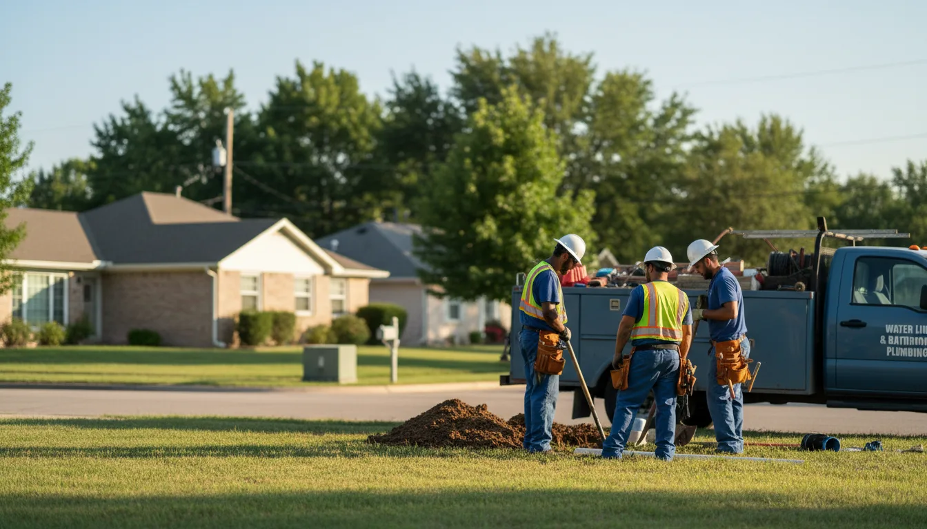 Residential water line and bathroom plumbing service in Moscow, PA